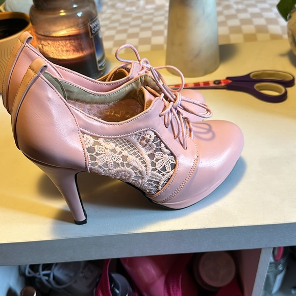 Pink ankle bootie heels - Picture 5 of 10